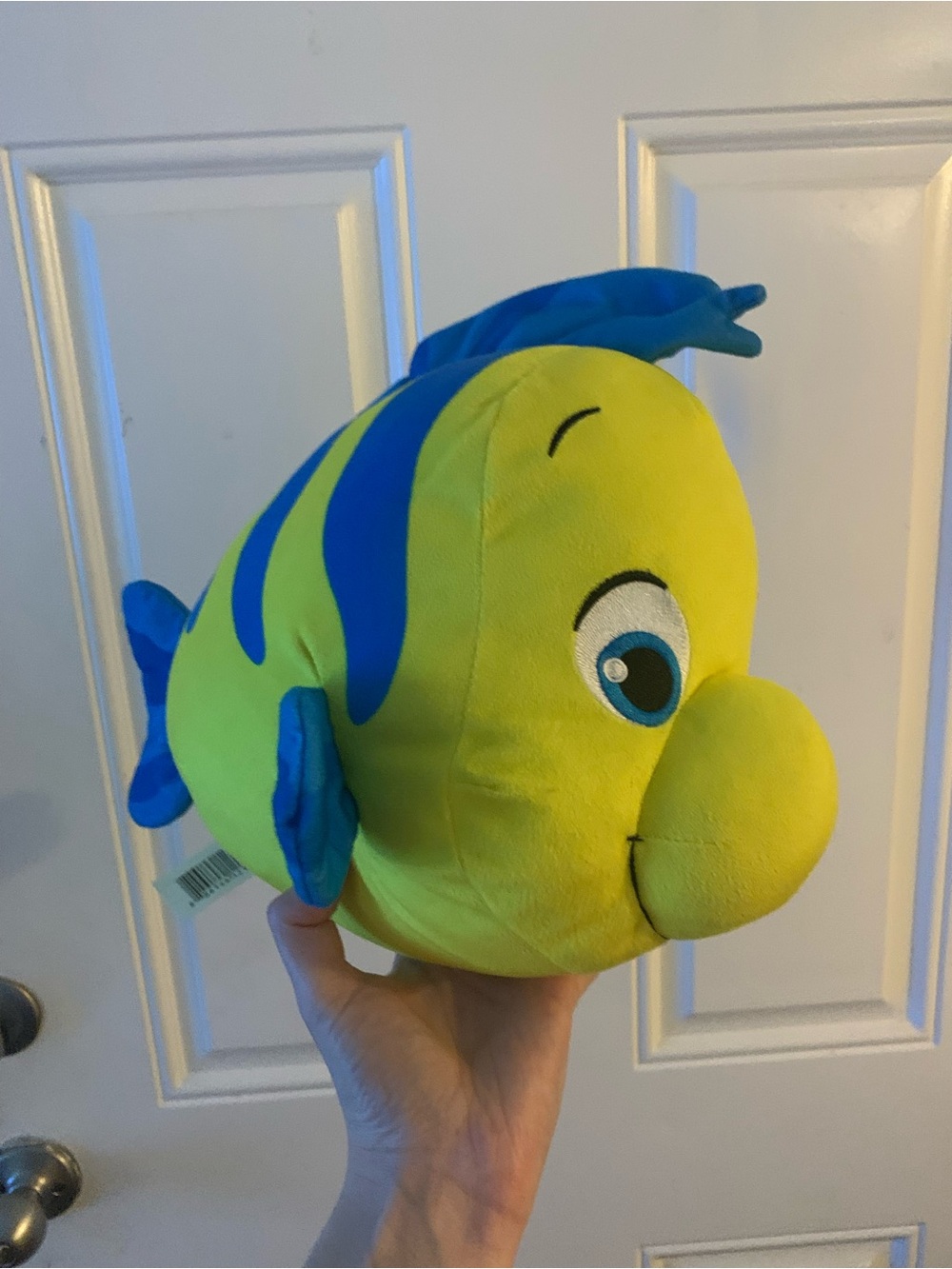 Disney The Little Mermaid Just Play Flounder Plush Stuffed Toy Stitched Eyes 14"
